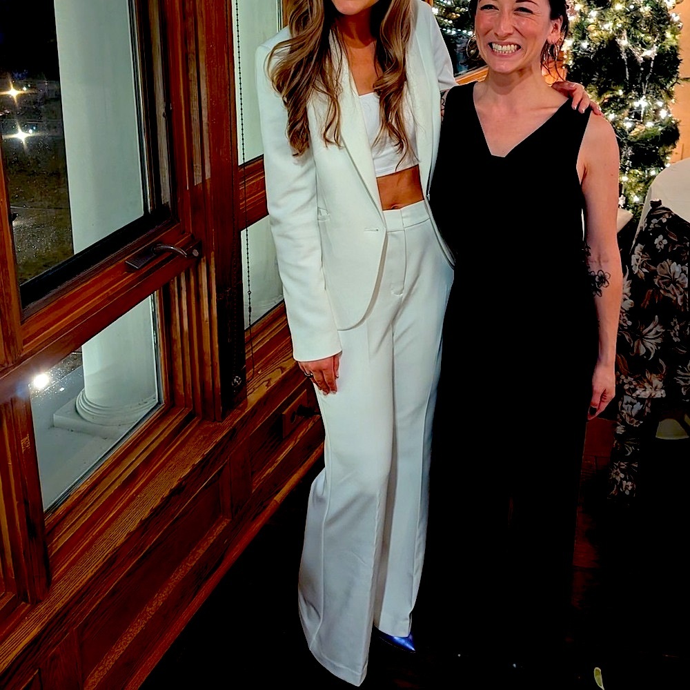 Women’s White Suit - Jacket & Wide Leg Pants